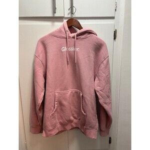 Glossier Pink Pullover Hoodie - Sz M